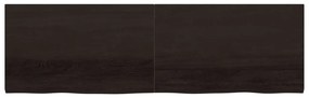 Bancada p/ WC 200x60x(2-4)cm madeira tratada maciça castanho