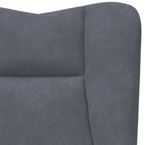 Cadeira Relaxante vidaXL Veludo Cinza Escuro