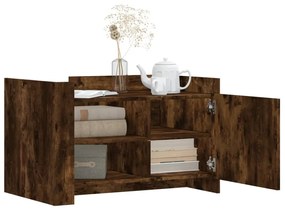 Mesa de centro 80x50x50 cm derivados de madeira carvalho fumado