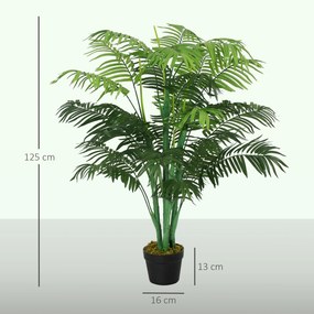 Palmeira Artificial, 16 x 16 x 125 cm, 18 Folhas Grandes, Verde