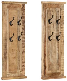 Bengaleiros 2 pcs madeira de mangueira maciça 38x100 cm