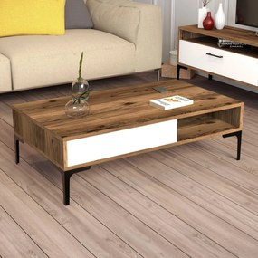 Mesa de Centro Istanbul – Nogueira Branca – 105x32,6x60 cm