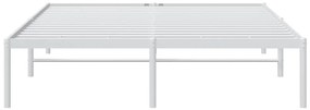 Estrutura de cama 150x200 cm metal branco