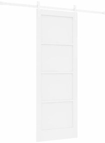 Porta Deslizante vidaXL com Conjunto de Ferragens Brancas 78x211 cm Pi