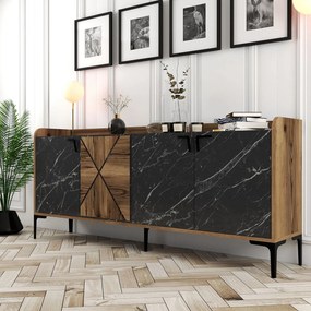 Console Venedik – Walnut Black – 180 cm x 78 cm x 35 cm