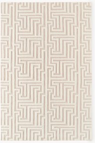 Tapete de lã artesanal com relevo Monty