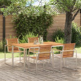 vidaXL Mesa Externa 150x90x75 cm Madeira Sólida Acácia