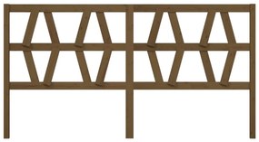 Cabeceira de cama 206x4x100 cm pinho maciço castanho mel