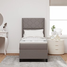 Cama Box com Colchão vidaXL Taupe 80x200 cm Tecido