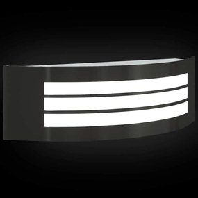 Luz de Parede Preto Aço Inoxidável IP44