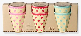 Conjunto de 6 copos FAVORITE HEARTS 250 ml para crianças rice multicolor
