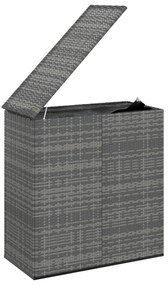Caixa para almofadões de jardim 100x49x103,5cm vime PE cinzento