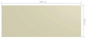 Tela de varanda 120x300 cm tecido Oxford creme
