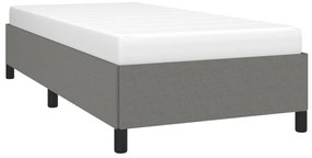 Estrutura de cama sem colchão 90x190 cm tecido cinzento-escuro