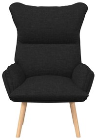 Cadeira Relaxante vidaXL Preto Tecido