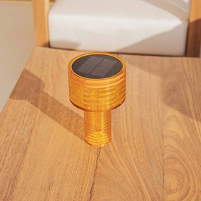 Candeeiro de mesa laranja plástico incluindo LED solar IP44 - Ambar Moderno