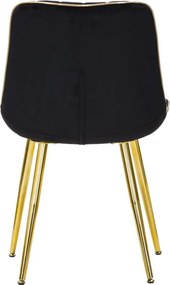 CONJUNTO DE 2 CADEIRAS PARIS PRETO E DOURADO 51X59X79 CM