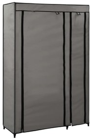 282423 vidaXL Roupeiro dobrável 110x45x175 cm tecido cinzento