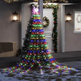 vidaXL Iluminação p/ árvore de Natal 320 luzes LED 375 cm colorido