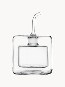 Garrafa de vinagre e azeite em vidro borossilicato artesanal Cube