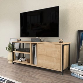 Móvel TV Neola – Preto Carvalho – 120x35,3x50,8 cm