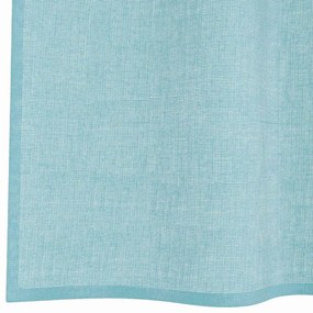 Cortinas de voile com laços 2 pcs turquesa 140x260 cm