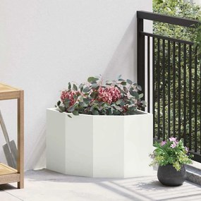 vidaXL Vaso de Canto Branco 45 x 45 x 35 cm Aço