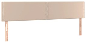 Cama box spring c/colchão/LED 120x190cm couro artif. cappuccino