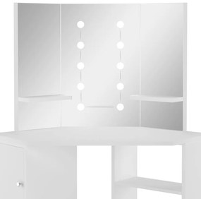 Mesa de maquilhagem/toucador com luzes LED branco claro