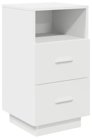 Mesas de cabeceira 2 pcs com 2 gavetas 36x36x68 cm branco