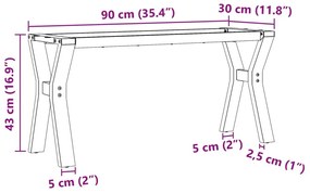 Pernas para mesa de centro estrutura em Y aço