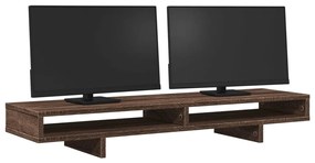 Suporte monitor 100x27x15cm derivados madeira carvalho castanho