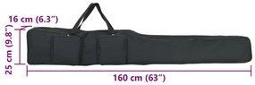 Saco para cana de pesca 160 cm tecido oxford preto