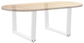 Pés para mesa de centro em V 2 peças Branco 70x(42-43,3) cm Aço