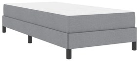vidaXL Cama Box com colchão Cinzento-claro 90 x 190 cm tecido