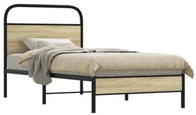 vidaXL Estrutura cama s/ colchão derivados de madeira carvalho sonoma