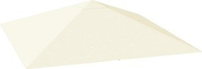 Outsunny Telhado para Pavilhão de Jardim 3x3 m com 8 orifícios de drenagem, em tecido Oxford 600D, Creme branco | Aosom Portugal