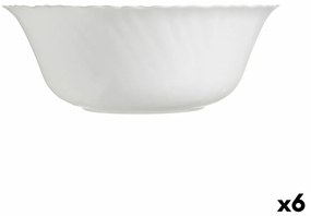 Saladeira Luminarc Feston Branco Vidro (25 cm) (6 Unidades)