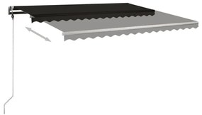 Toldo retrátil manual independente 400x300 cm antracite