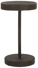 Mesa de jardim 60,5x106 cm vime PE castanho