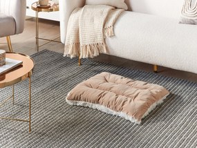 Cama para animal de estimação em veludo creme 60 x 45 cm ERGANI Beliani
