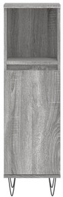 3 pcs Conjunto móveis casa de banho madeira proc. cinza sonoma