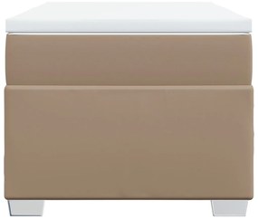 Cama com molas/colchão 90x190 cm couro artificial cappuccino