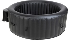 Spa de bolhas insuflável portátil para 6 pessoas, banheira de hidromassagem, jacuzzi, preto