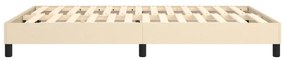 Estrutura de cama sem colchão 140x200 cm tecido cor creme