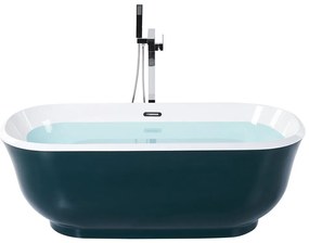 Banheira autónoma em acrílico azul esverdeado 170 x 77 cm TESORO Beliani