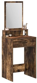Mesa de Maquilhagem vidaXL com Gavetas em Carvalho Fumado 50x41x140 cm