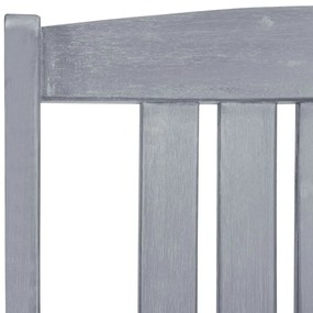 Cadeiras de jardim com almofadões 4 pcs acácia maciça cinza