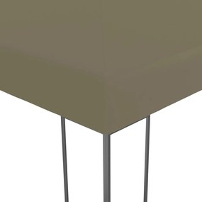 Tenda de jardim 3x3m 180 g/m² cinzento-acastanhado
