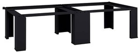 vidaXL Pedestal para Máquina de Lavar 2 pcs Preto 127 x 54,5 x 32,5 cm